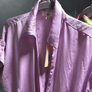 Entro Lavender/ lilac wrap Midi Dress